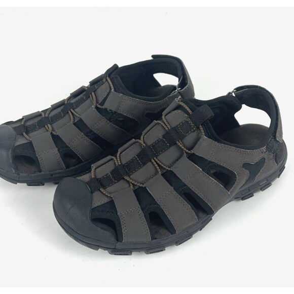 Skechers Relaxed Fit Sandals Mens SZ 8 Brown Closed Toe Hiking Outdoors Durable - Picture 5 of 16